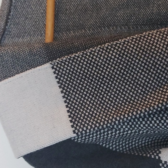 Rachel Zoe Hooded Belted Open Front Cardigan Black/Gray Plaid Size XS - Picture 6 of 6